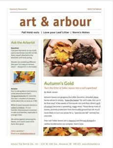 2-page Preview of Arbutus Tree Service's Fall Quarterly Newsletter 